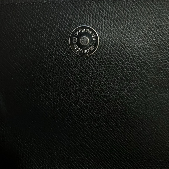 Black leather hide Valentino 8 inch purse - dual cross body/strap - Picture 5 of 7